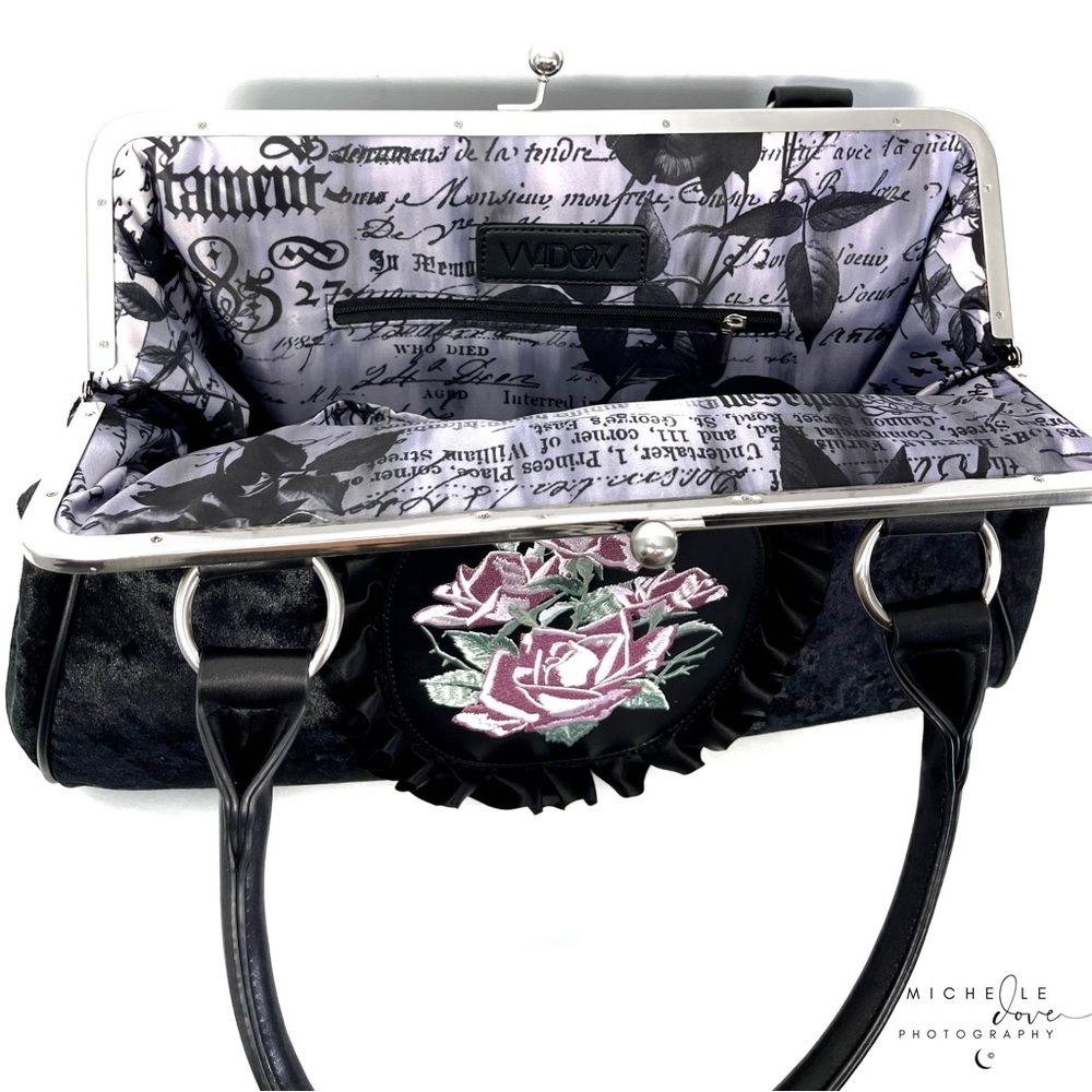 Widow Into My Arms Velvet Weekender Tote - Picture 4 of 6